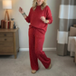 Women's Glitter Pullover Sweater & Pants 2-Piece Set
