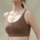Women's Comfortable Wireless Seamless Zip Front Closure Bra