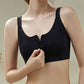 Women's Comfortable Wireless Seamless Zip Front Closure Bra