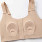 Women's Comfortable Wireless Seamless Zip Front Closure Bra