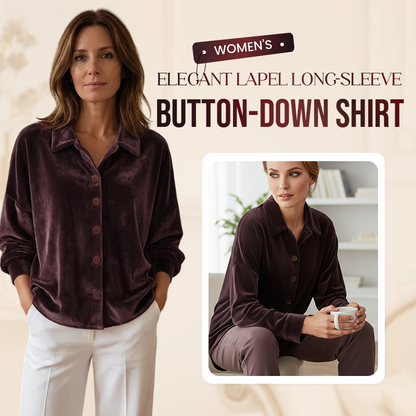 🎁 Hot Sale 49% OFF 🔥Women's Elegant Lapel Long Sleeve Button-Down Shirt