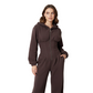Warm Hooded Jumpsuit with Corset Waist