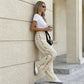 Women's Casual Drawstring Wide-Leg Pants