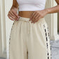 Women's Casual Drawstring Wide-Leg Pants