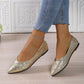 Women's Glitter Pointed Toe Flats