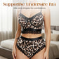 Leopard Print Lace Trim Lingerie Set