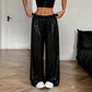 Women’s Sequin Wide-Leg Pants with Elastic Waist