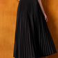 Women's High-Waist A-Line Pleated Maxi Skirt