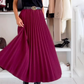 Women's High-Waist A-Line Pleated Maxi Skirt