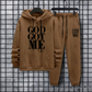 Men's Graphic Print Sweatshirt & Pants 2-Piece Set