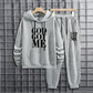 Men's Graphic Print Sweatshirt & Pants 2-Piece Set