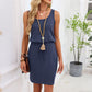 Women's Casual Drawstring Waist Tank Dress