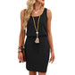 Women's Casual Drawstring Waist Tank Dress