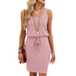 Women's Casual Drawstring Waist Tank Dress