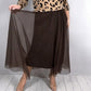 Women's Leopard Print Top & Mesh Skirt 2-Piece Set