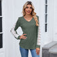 Women’s Elegant Lace Sleeves V-Neck Top