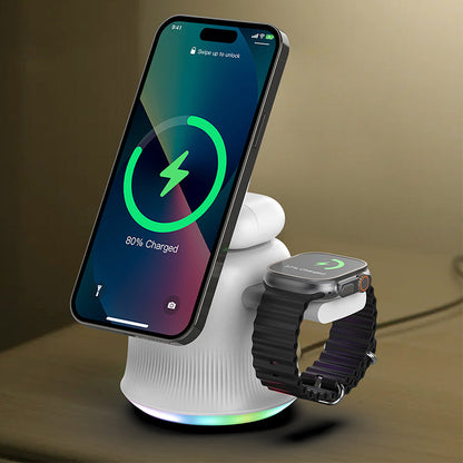 3-in-1 Foldable Magnetic Wireless Charging Station