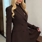 Women's Double-Breasted A-Line Blazer Dress