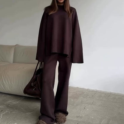 Women's Sweater & Wide-Leg Pants 2-Piece Set