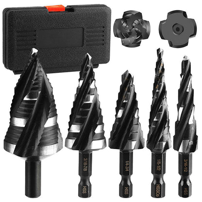 🔥5-Piece HSS Step Drill Bit Set for Metal