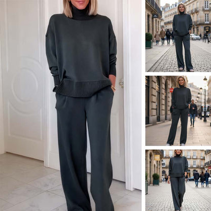 🔥Women's Turtleneck Knit Loungewear Set