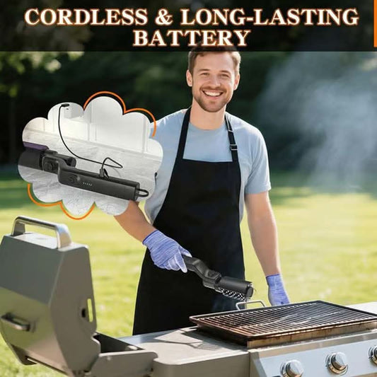⏰ Now only 50% off!🍖 Cordless Electric BBQ Brush Cleaner – Deep Cleaning, Long Handle & Rechargeable 🔋