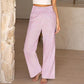 ⏳LAST DAY SALE 49% OFF!🎁Striped Gingham Wide Leg Pants High Waisted With Pockets