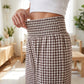 ⏳LAST DAY SALE 49% OFF!🎁Striped Gingham Wide Leg Pants High Waisted With Pockets