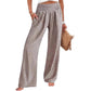 ⏳LAST DAY SALE 49% OFF!🎁Striped Gingham Wide Leg Pants High Waisted With Pockets