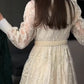 👗60% OFF NOW! ✨ Vintage Embroidered Lantern Sleeve Dress – Delicate Embroidery, Romantic Puff Sleeves & Flowy Fit 🌸