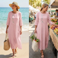 🥳2026 HOT SALE🥳💞50K+ SOLD!🌿🌸 50% OFF! Embroidered Midi Dress – Loose, comfy & elegantly detailed. Perfect for garden parties or seaside strolls. Your new favourite. 👗✨