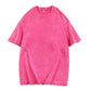 Loose Vintage Solid Color Short Sleeve Top