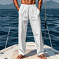 Men's Trendy Linen Loose Fit Pants with Pockets