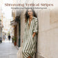 Women's Casual Striped Long Sleeve Shirt Dress