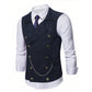 Men's Casual Retro Slim Fit Dress Vests for Suit or Tuxedo