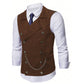 Men's Casual Retro Slim Fit Dress Vests for Suit or Tuxedo