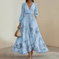 🎉New Arrival 50%OFF✨🎉Elegant V-Neck Floral Pleated Maxi Dress