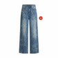 🔥2026 New Style🔥Women's Floral Jacquard Wide-Leg Denim Pants