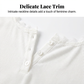 Women's Lace Trim V-Neck Ribbed Top