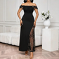 🎁New arrival 50% OFF💥Women's Sequin Patchwork Slit Maxi Dress