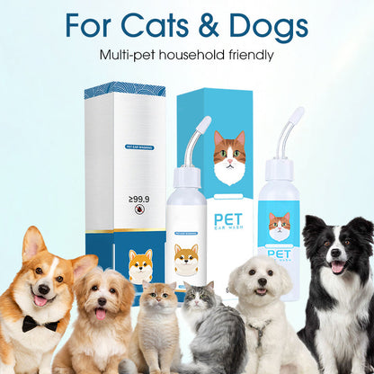 🐶🐱 תמיסת ניקוי אוזניים לכלבים וחתולים | מקלה גירוד וריח ✨ | צמחים טבעיים בטוחים 🌿