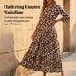Women's V Neck Casual Loose Ruffle Maxi Dress