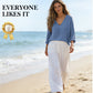 Women's Cotton Linen V-Neck T-Shirt