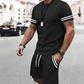 🔥2026 HOT SALE🔥Men's Striped T-Shirt & Shorts 2-Piece Set