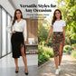 Women's High Waisted Ruched Bodycon Skirt