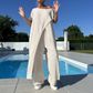 Women's Asymmetrical Off-Shoulder Top & Pants Set