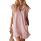 🌸HOT SALE 49% OFF🌸Women's Sleeveless Half-Zip Ruffle Hem Dress