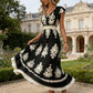 🥳SUMMER HOT SALE🥳💞50K+ SOLD!💥50% OFF! 🔥Women's V-Neck Baroque Print Flowy Maxi Dress