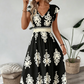 🥳SUMMER HOT SALE🥳💞50K+ SOLD!💥50% OFF! 🔥Women's V-Neck Baroque Print Flowy Maxi Dress