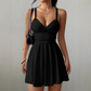 Spaghetti Strap V-Neck A-Line Mini Dress